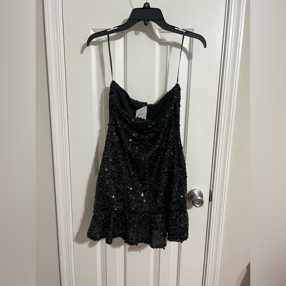 Forever 21 Black Sequin Mini Dress